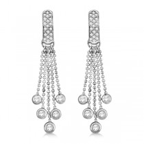 Pave Bridal Diamond Chandelier Earrings 14K White Gold (1.00ct)