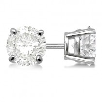 0.33ct. 4-Prong Basket Diamond Stud Earrings 14kt White Gold (H-I, SI2-SI3)