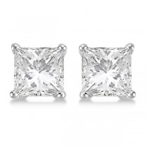 1.00ct. Princess Diamond Stud Earrings Platinum (H-I, SI2-SI3)