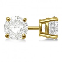 1.50ct. 4-Prong Basket Lab Diamond Stud Earrings 14kt Yellow Gold (F-G, VS1)