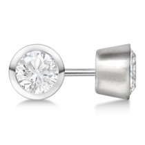 2.50ct. Bezel Set Diamond Stud Earrings Platinum (G-H, VS2-SI1)