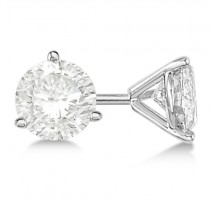 1.00ct. 3-Prong Martini Diamond Stud Earrings 14kt White Gold (H-I, SI2-SI3)
