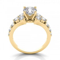 Diamond Engagement Ring Luxury Setting 14k Yellow Gold (1.00ct)