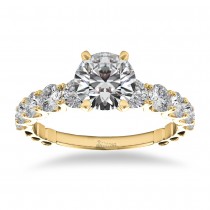 Graduated Diamond Engagement Ring 14k Yellow Gold (1.00ct)