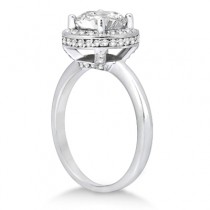 Floating Halo Diamond Engagement Ring Setting Palladium (0.40ct)
