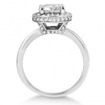 Floating Halo Diamond Engagement Ring Setting Palladium (0.40ct)