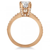 Eternity Diamond Side Stone Engagement Ring 14k Rose Gold (0.45ct)