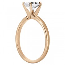 Four-Prong 18k Rose Gold Solitaire Engagement Ring Setting