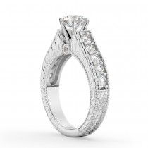 Vintage Diamond Engagement Ring Setting Palladium (1.05ct)