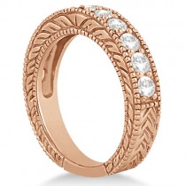Antique Diamond Wedding & Engagement Ring Set 18k Rose Gold (2.15ct)