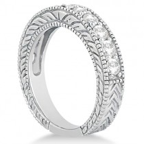 Antique Diamond Engagement Wedding Ring Band Palladium (1.10ct)