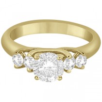 Five Stone Diamond Engagement Ring For Women 14k Yellow Gold (0.40ct)