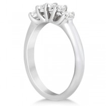 Five Stone Diamond Wedding Band For Women Palladium (0.50ct)