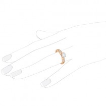 Channel Set Diamond Engagement Ring Setting 14k Rose Gold (0.15ct)