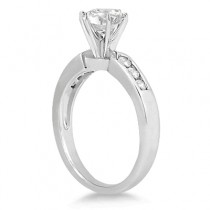 Channel Set Diamond Engagement Ring Setting Palladium (0.15ct)