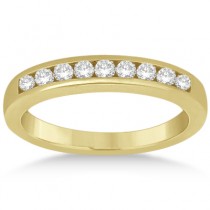 Channel Set Diamond  Wedding Ring Band 14k Yellow Gold (0.20ct)