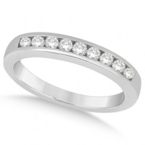 Channel Set Diamond  Wedding Ring Band Palladium (0.20ct)
