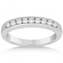 Channel Set Diamond  Wedding Ring Band Palladium (0.20ct)
