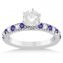 Tanzanite & Diamond Engagement Ring Setting Palladium 0.54ct