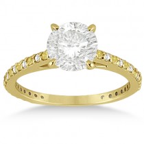 Bridal Ring Set with White & Yellow Diamonds in 18K Yellow Gold 1.06ct