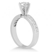 Princess Diamond Engagement Ring & Bridal Set Palladium (1.10ct)