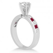 Channel Ruby & Diamond Bridal Set Platinum (1.30ct)