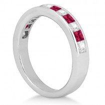 Channel Ruby & Diamond Bridal Set Platinum (1.30ct)