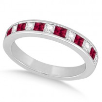 Channel Ruby & Diamond Bridal Set Platinum (1.30ct)