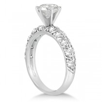 Designer Diamond Bridal Set Ring and Band in 14k White Gold (1.43ct)
