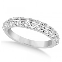 Designer Diamond Bridal Set Ring and Band in 14k White Gold (1.43ct)