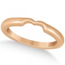 Heart Shaped Engagement Ring & Wedding Band Bridal Set 18k Rose Gold