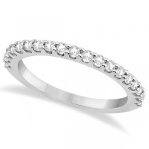 Halo Diamond Engagement Ring & Band Bridal Set 14K White Gold (1.12ct)