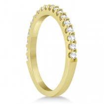 Halo Diamond Engagement Ring & Band Bridal Set 18K Yellow Gold (1.12ct)