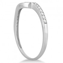 Love Knot Diamond Engagement Ring Set Palladium (0.32ct)