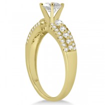 Three-Row Prong-Set Diamond Bridal Set in 14k Yellow Gold (0.80ct)