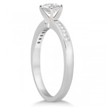 Channel Princess Cut Diamond Bridal Ring Set Palladium (0.35ct)