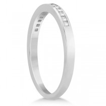 Channel Princess Cut Diamond Bridal Ring Set Palladium (0.35ct)