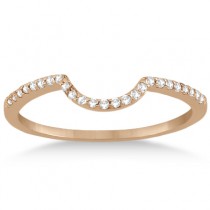 Petite Halo Diamond Engagement Ring & Band 14k Rose Gold (0.40ct)