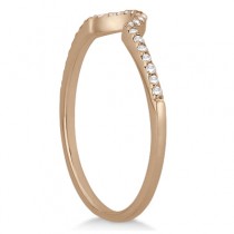 Petite Halo Diamond Engagement Ring & Band 14k Rose Gold (0.40ct)