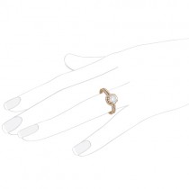 Petite Halo Diamond Engagement Ring & Band 14k Rose Gold (0.40ct)