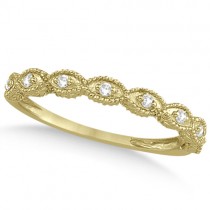 Marquise Antique Style Diamond Bridal Set in 14k Yellow Gold (1.08ct)