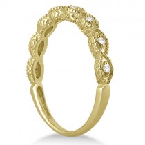 Marquise Antique Style Lab Grown Diamond Bridal Set in 14k Yellow Gold (1.58ct)