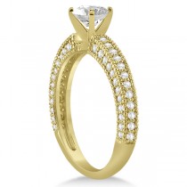 Vintage Heirloom Diamond Engagement Ring in 14k Yellow Gold (0.60ct)