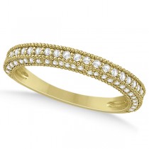 Vintage Heirloom Diamond Wedding Band in 14k Yellow Gold (0.72ct)