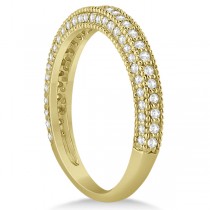 Vintage Heirloom Diamond Wedding Band in 14k Yellow Gold (0.72ct)