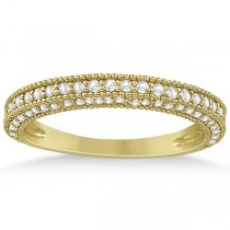Vintage Heirloom Diamond Wedding Band in 14k Yellow Gold (0.72ct)