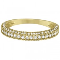 Vintage Heirloom Diamond Wedding Band in 14k Yellow Gold (0.72ct)