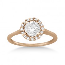 Floating Halo Diamond Engagement Ring Setting 18k Rose Gold (0.20ct)