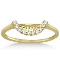 Petite Halo Engagement Ring & Wedding Band 14k Yellow Gold (0.32ct)