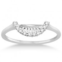 Petite Diamond Wedding Band 14k White Gold (0.12ct)